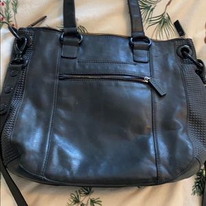 Hammitt Jared Crossbody Satchel Black Leather